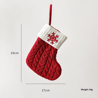 Christmas Decoration Knitted Christmas Stockings Scene Layout