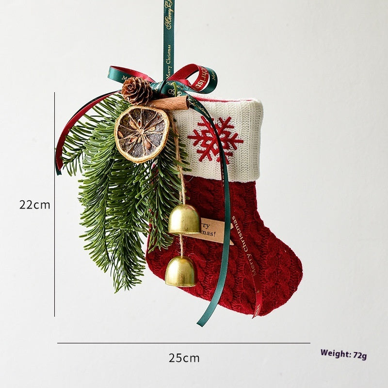 Christmas Decoration Knitted Christmas Stockings Scene Layout