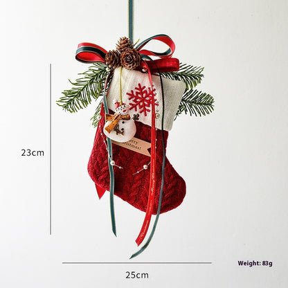 Christmas Decoration Knitted Christmas Stockings Scene Layout