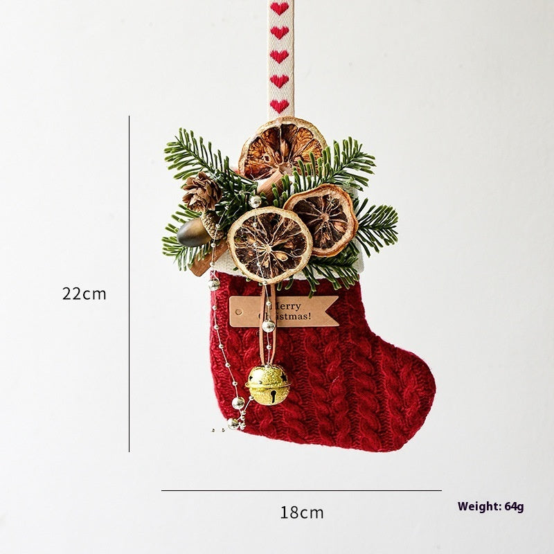 Christmas Decoration Knitted Christmas Stockings Scene Layout