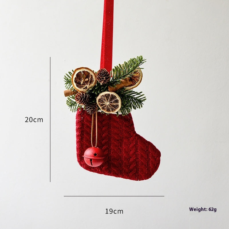 Christmas Decoration Knitted Christmas Stockings Scene Layout